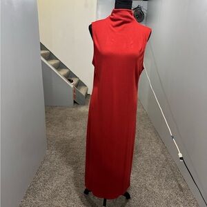 Burnt Orange Midi Dress - XL